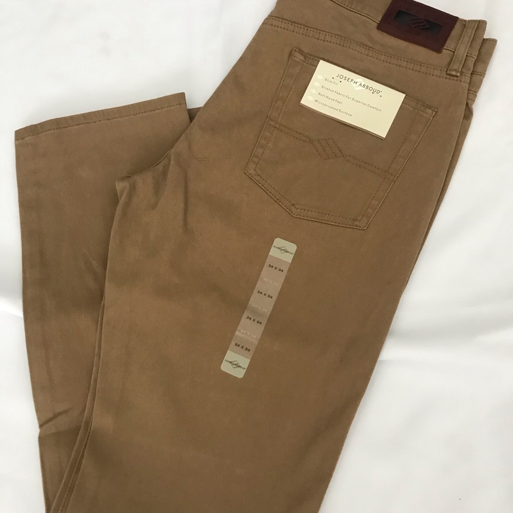Joseph Abboud Camel  Jeans Mens Slim Fit Pants
